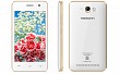 Karbonn Alfa 18 White - Champagne Front,Back And Side