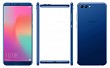 Huawei Honor View 10 Navy Blue Front,Back And Side