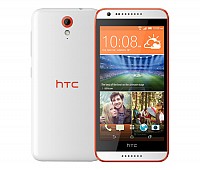 HTC Desire 620G Dual SIM Tangerine White Front And Back pictures