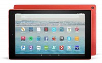 Amazon Fire HD 10 (2017) Punch Red Front and Back pictures