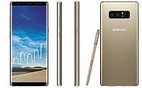 Samsung Galaxy Note 8 Maple Gold Front,Back And Side pictures
