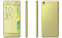 Sony Xperia XA Dual Lime Gold Front,Back And Side pictures