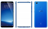 Vivo V7 Energetic Blue Front, Back And Side pictures