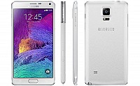 Samsung Galaxy Note 4 White Front, Back and Side pictures