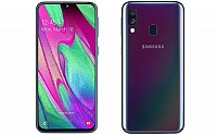 Samsung Galaxy A40 Front and Back pictures