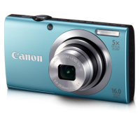 Canon PowerShot A2400 IS Blue Front And Side pictures