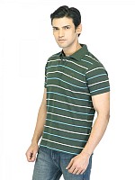 Lee Men Striped Olive T-shirt Photo pictures