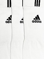 Adidas Unisex White Pack of 3 socks02 Picture pictures