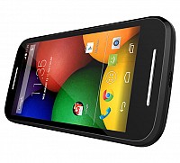 Motorola Moto E Black Front And Side pictures