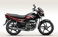 hero super splendor self start Black with Fiery Red pictures