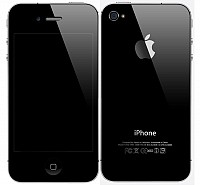 Apple iPhone 4S Black Front And Back pictures