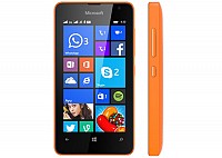 Microsoft Lumia 430 Dual SIM Bright Orange Front And Side pictures