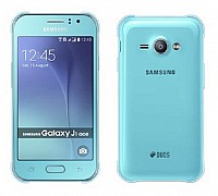 Samsung Galaxy J1 Ace Dodger Blue Front and Back pictures