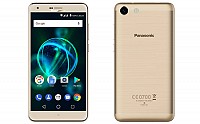 Panasonic P55 Max Champagne Gold Front And Back pictures
