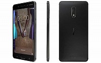 Nokia 6 Matte Black Front, Back And Side pictures