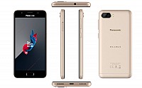 Panasonic Eluga Ray 500 Champagne Gold Front, Back and Side pictures