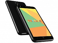 Micromax Bharat 3 Black Front, Back and Side pictures