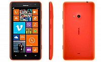 Nokia Lumia 625 Orange Front,Back And Side pictures