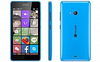Microsoft Lumia 540 Dual SIM Black Cyan Front,Back And Side pictures