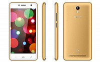 Celkon UFeel 4G Gold Front, Back and Side pictures