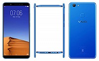 Vivo V7 Plus Energetic Blue Front,Back And Side pictures