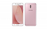 Samsung Galaxy C8 Baby Pink Front and Back pictures