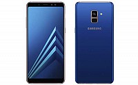 Samsung Galaxy A8+ (2018) Blue Front And Back pictures