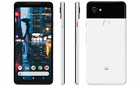 Google Pixel 2 XL Black with White Front, Back And Side pictures