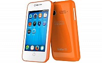 Alcatel OneTouch Fire C Orange Front,Back And Side pictures