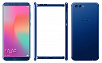 Huawei Honor View 10 Navy Blue Front,Back And Side pictures