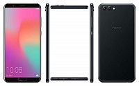 Huawei Honor View 10 Midnight Black Front,Back And Side pictures