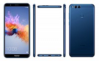 Huawei Honor 7X Blue Front,Back And Side pictures