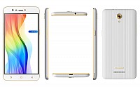Coolpad Mega 3 Champagne-White Front,Back And Side pictures