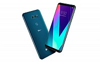 LG V30S ThinQ Moroccan Blue Front,Back And Side pictures