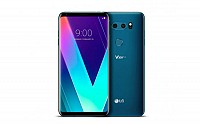 LG V30S ThinQ Moroccan Blue Front And Back pictures