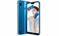 Huawei Nova 3e Blue Front,Back And Side pictures