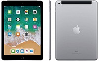 Apple iPad (2018) Wi-Fi + Cellular Dark Grey Front,Back And Side pictures
