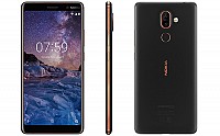 Nokia 7 Plus Black Front And Back And Side pictures