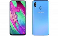Samsung Galaxy A40 Front and Back pictures