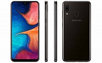 Samsung Galaxy A20 Front, Side and Back pictures