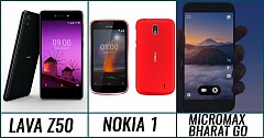Nokia 1, Micromax Bharat Go and Lava Z50: All Android Oreo Go Edition Smartphones