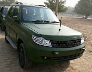 Tata Safari Storme In Matte Green Paint For The Indian Army
