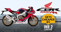 2018 Honda CBR1000RR Gets Cheaper by INR 2 Lakhs