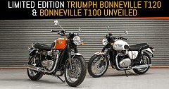 Limited Edition Triumph Bonneville T120 and Bonneville T100 Unveiled