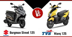 Suzuki Burgman Street 125 vs TVS Ntorq 125: Spec Comparison