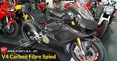 Carbon Fibre Finished Ducati Panigale V4 Spied in the UK
