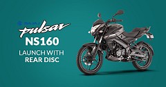 Launched: Bajaj Pulsar 160 NS with Rear Disc and Wider Tyres