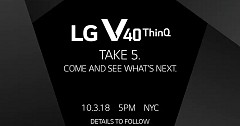 LG V40 ThinQ Images Teased Before Official Launch