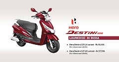 Hero Destini 125, A Mixture of Activa And Maestro Launched for INR 54,650