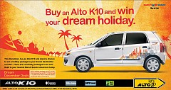 Maruti Alto K10 offers Dream Holidays on 2013 Purchase